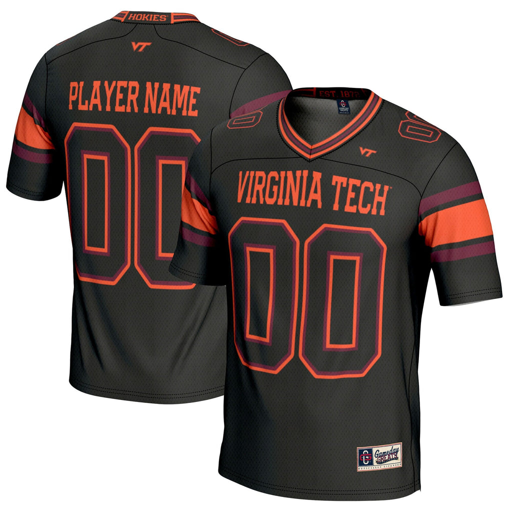 Virginia Tech Hokies NIL Pick-A-Player Football Jersey - Black product image 1, provided for visual reference and product