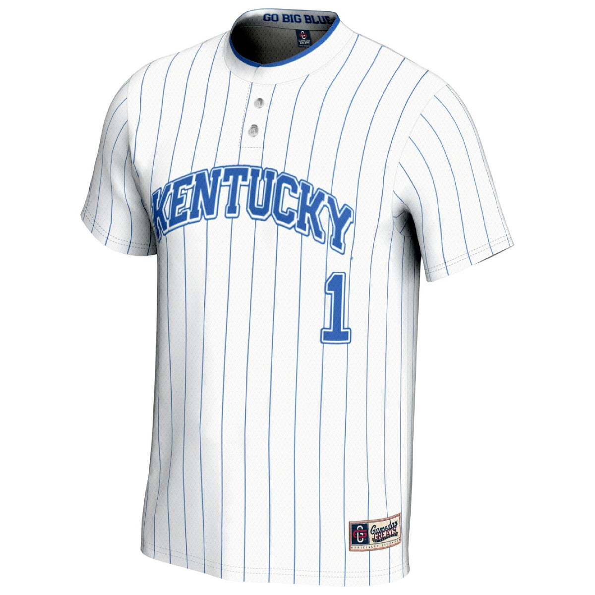 #1 Kentucky Wildcats Lightweight Softball Fashion Jersey - White product image 3, provided for visual reference and product
