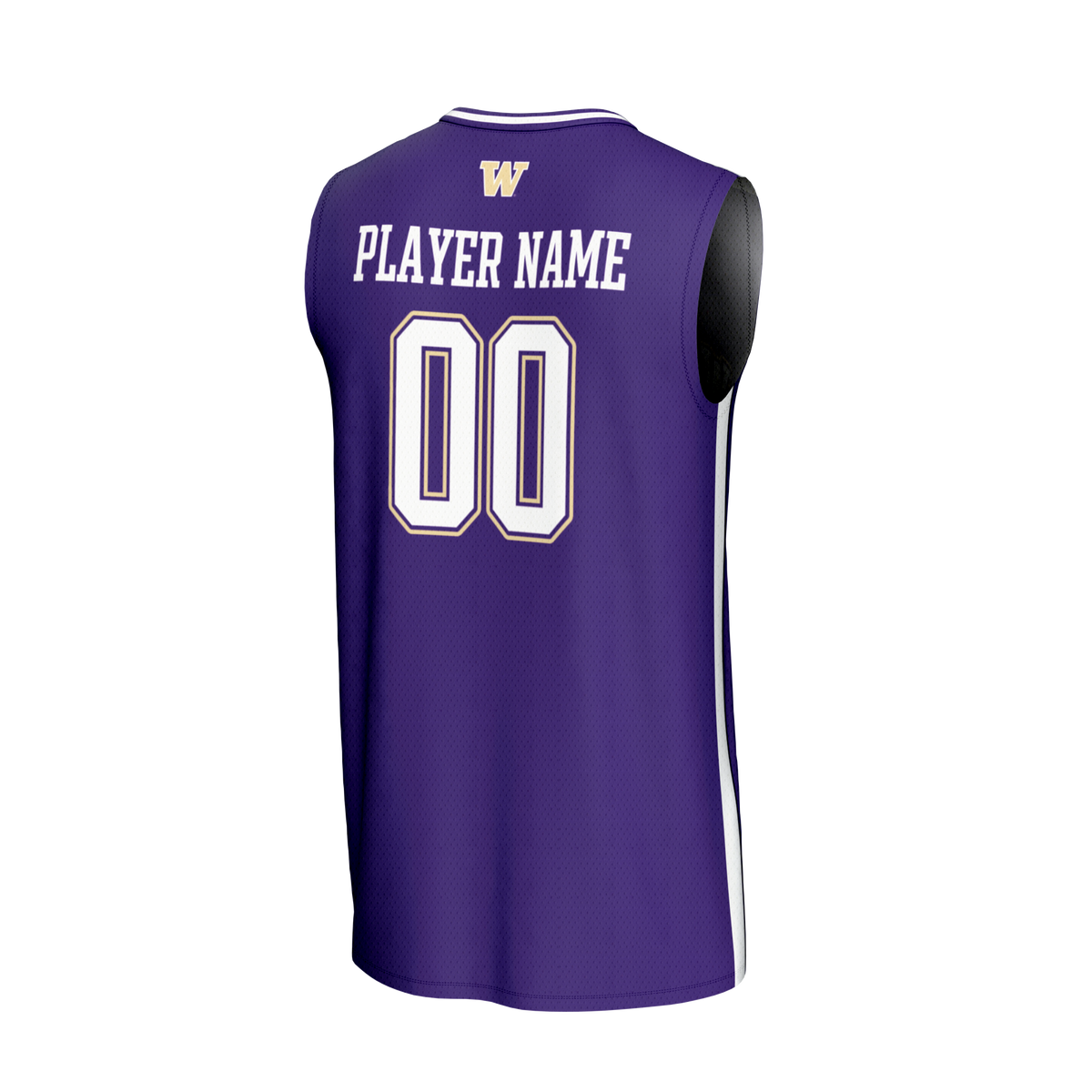Washington Huskies NIL Pick-A-Player Lightweight Basketball Fashion Jersey - Purple product image 4, provided for visual