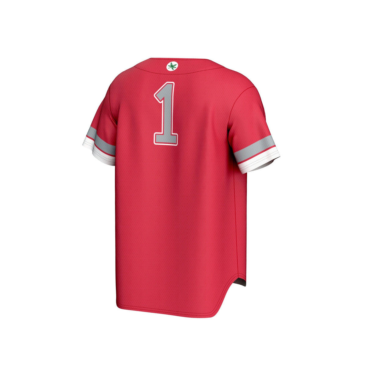 #1 Ohio State Buckeyes Lightweight Collegiate Baseball Fashion Jersey - Scarlet product image 4, provided for visual