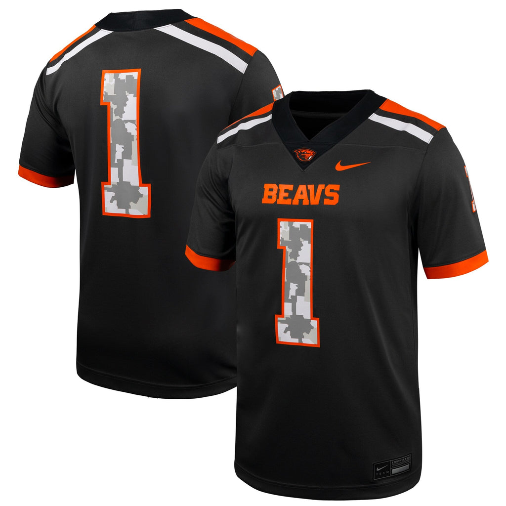 #1 Oregon State Beavers Military Appreciation Untouchable Replica Football Jersey - Anthracite product image 1, provided for