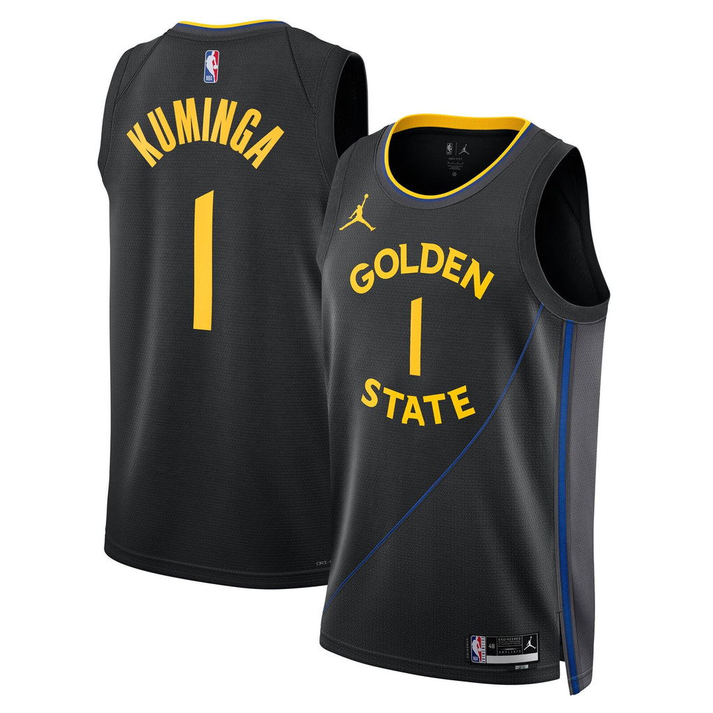 Golden State Warriors 2024/25 Statement Edition Swingman Jersey - Black - Jonathan Kuminga product image 2, provided for
