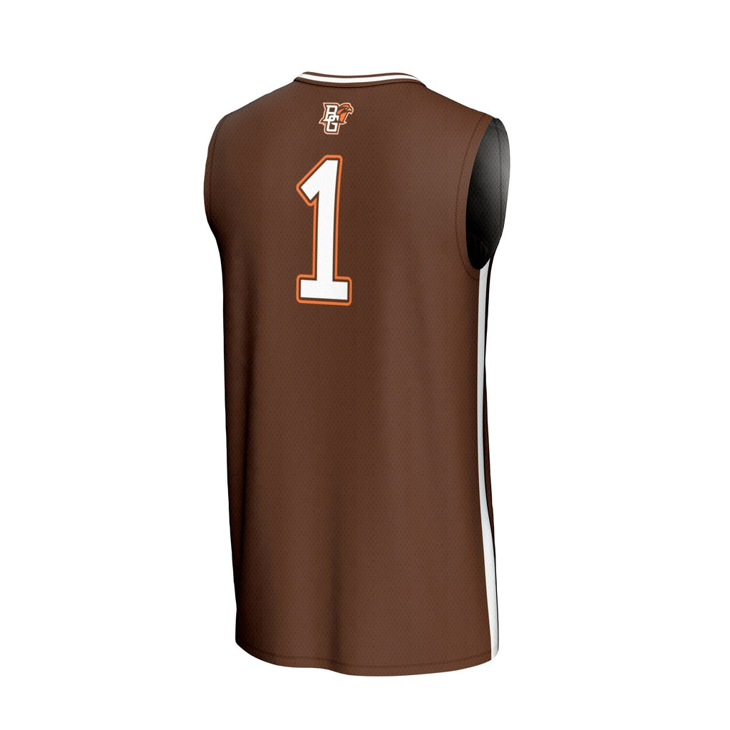 #1 Bowling Green St. Falcons Lightweight Basketball Fashion Jersey - Brown product image 4, provided for visual reference