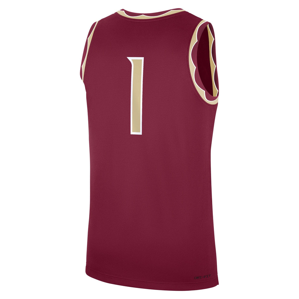 #1 Florida State Seminoles Road Replica Jersey - Garnet product image 4, provided for visual reference and product detail