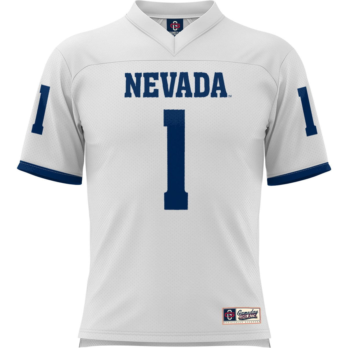 #1 Nevada Wolf Pack Football Jersey - White product image 3, provided for visual reference and product detail review