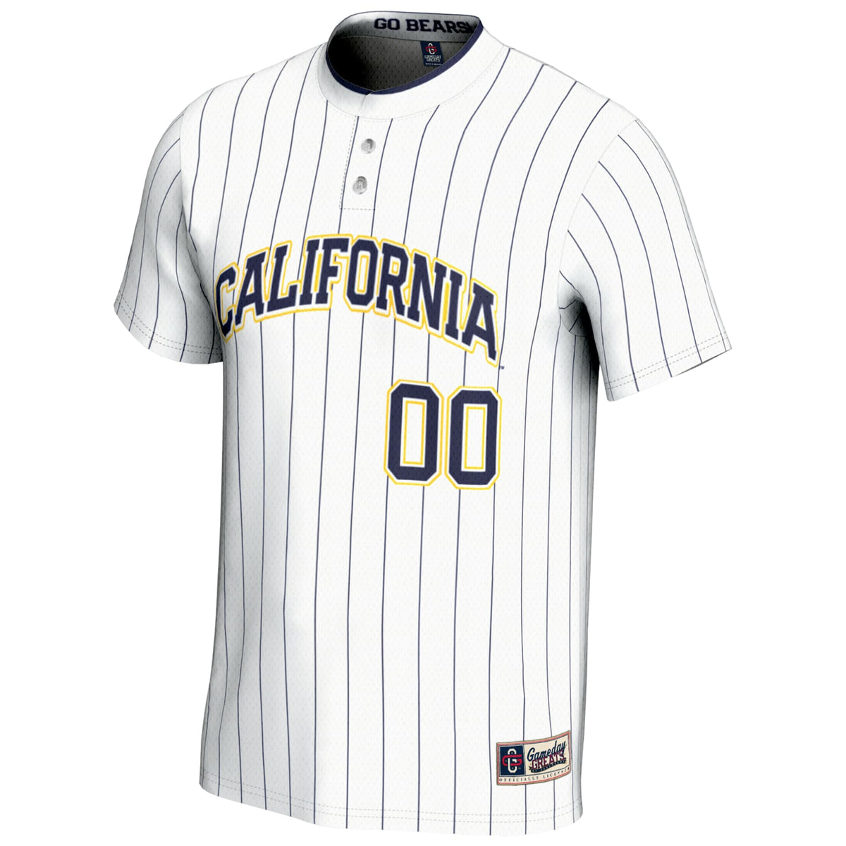 Cal Bears NIL Pick-A-Player Lightweight Softball Jersey - White product image 3, provided for visual reference and product