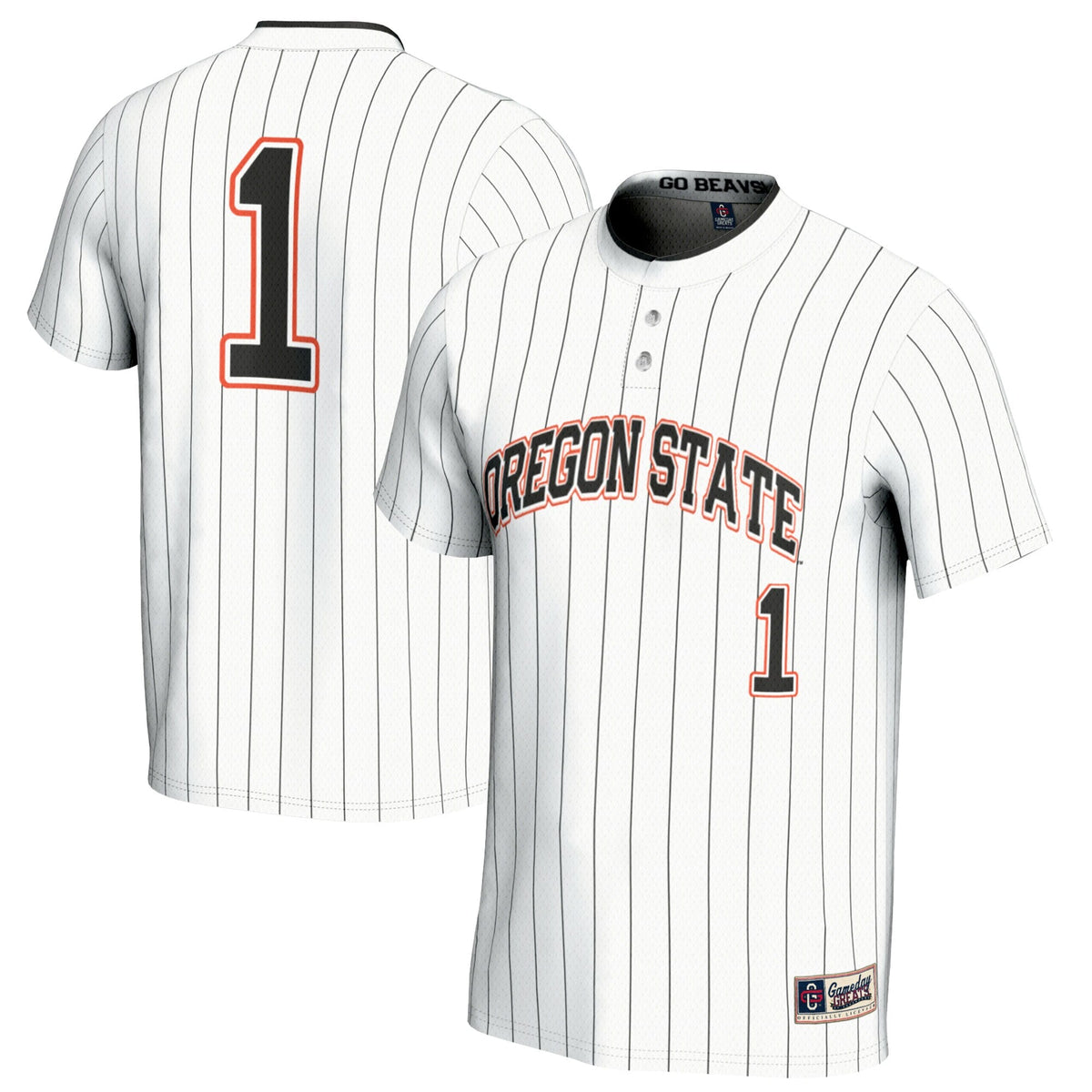 #1 Oregon State Beavers Softball Fashion Jersey - White product image 1, provided for visual reference and product detail
