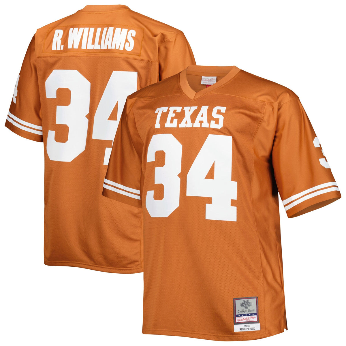 Ricky Williams Texas Longhorns Big & Tall Throwback Jersey - Texas Orange product image 1, provided for visual reference and