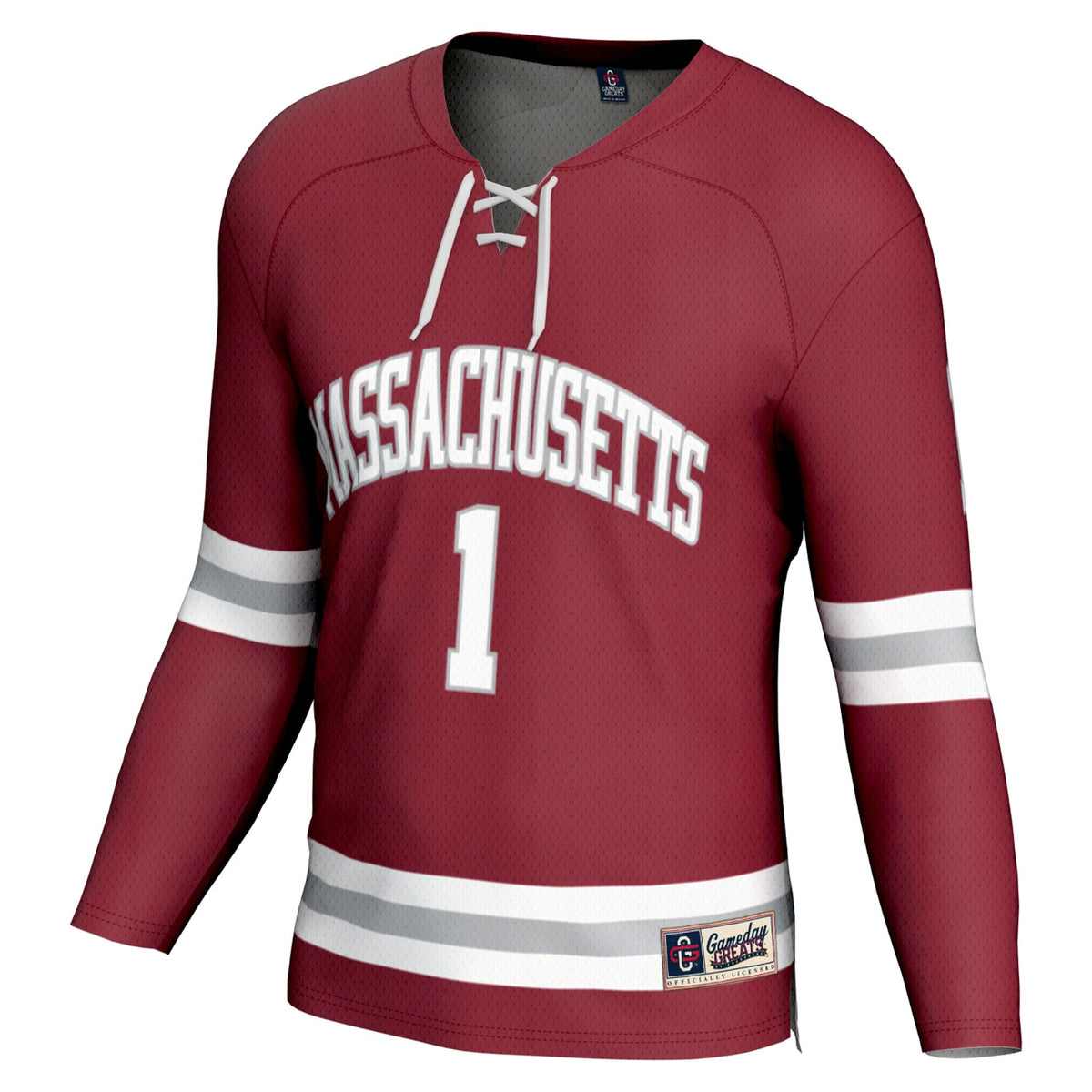 #1 UMass Minutemen Hockey Fashion Jersey - Maroon product image 3, provided for visual reference and product detail review