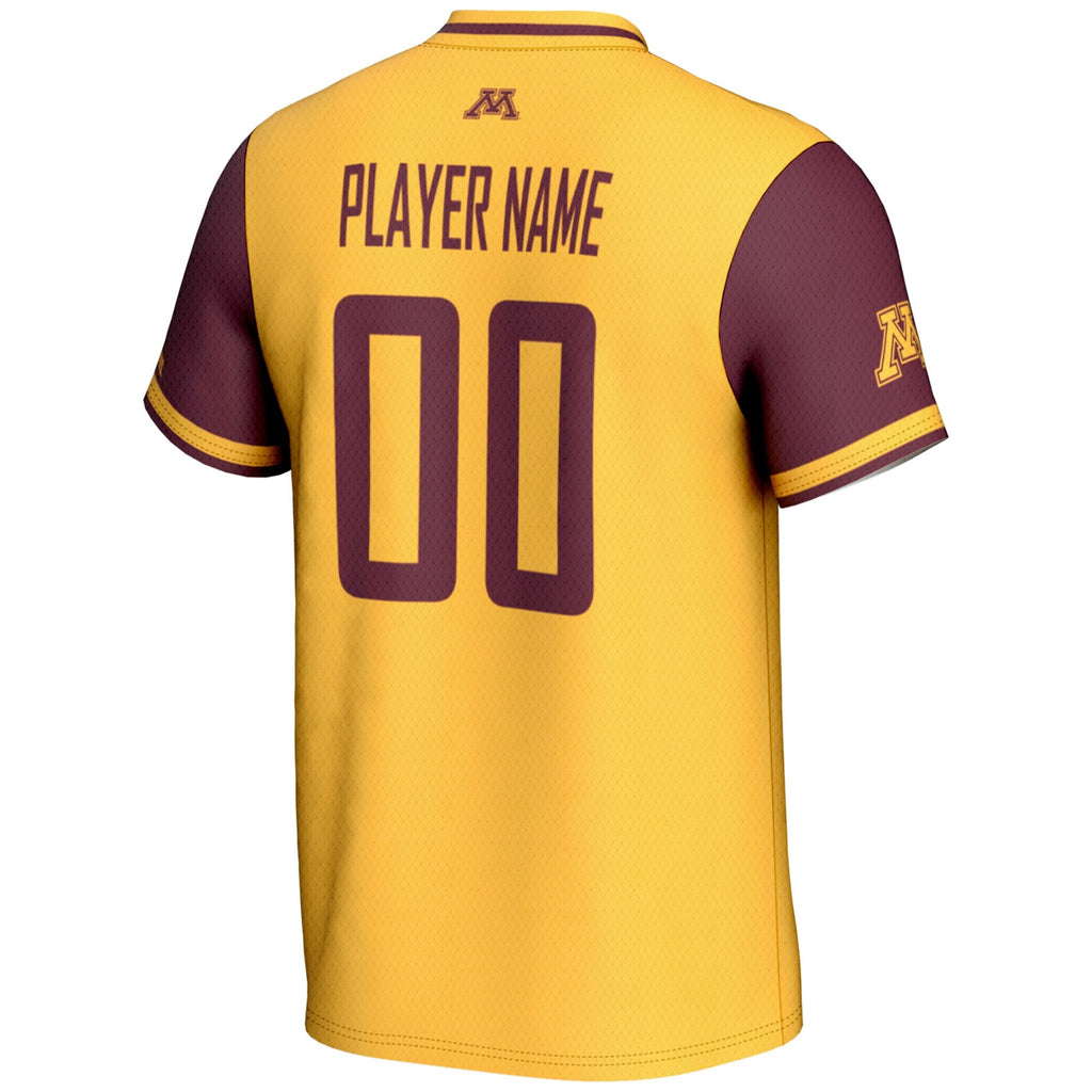 Minnesota Golden Gophers NIL Pick-A-Player Lightweight Softball Jersey – Gold product image 4, provided for visual reference