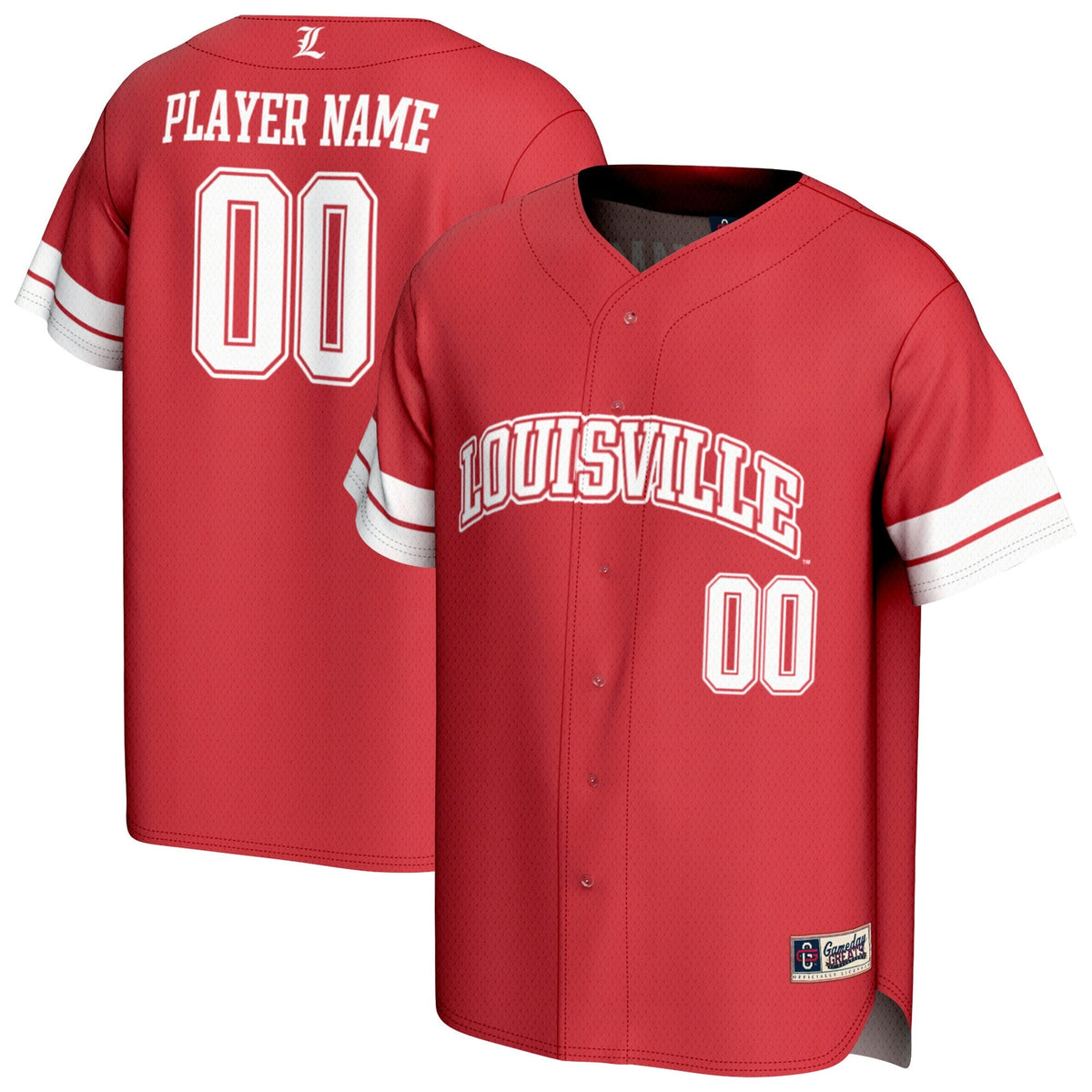 Louisville Cardinals NIL Pick-A-Player Baseball Lightweight Jersey - Red product image 2, provided for visual reference and