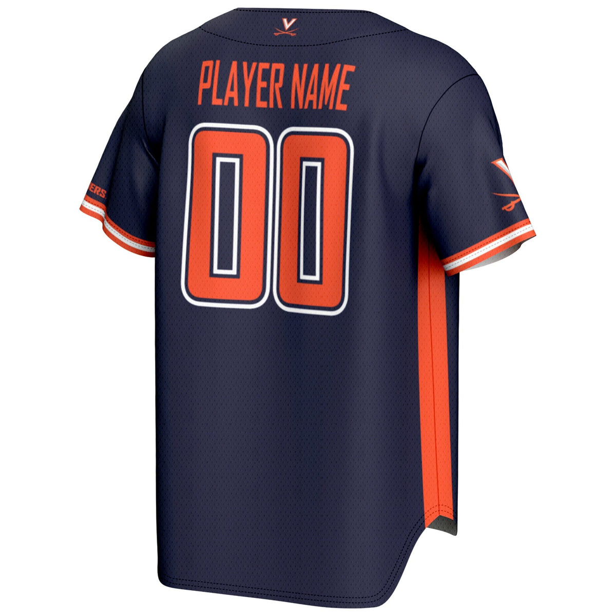 Virginia Cavaliers NIL Pick-A-Player Lightweight Baseball Jersey - Navy product image 4, provided for visual reference and