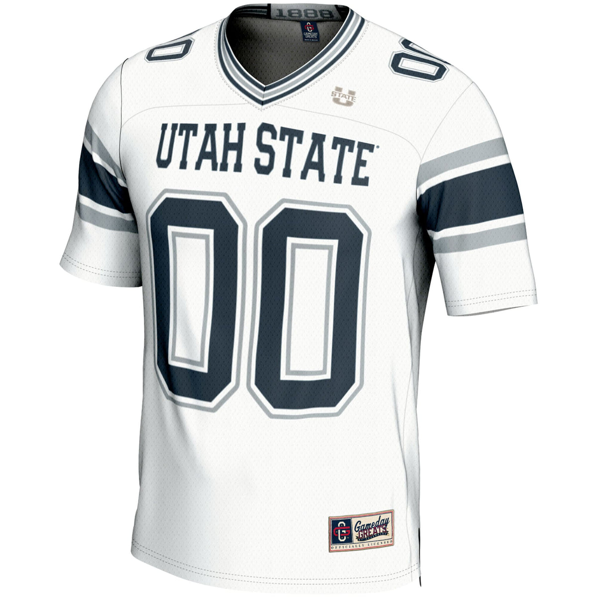 Utah State Aggies NIL Pick-A-Player Football Jersey - White product image 3, provided for visual reference and product