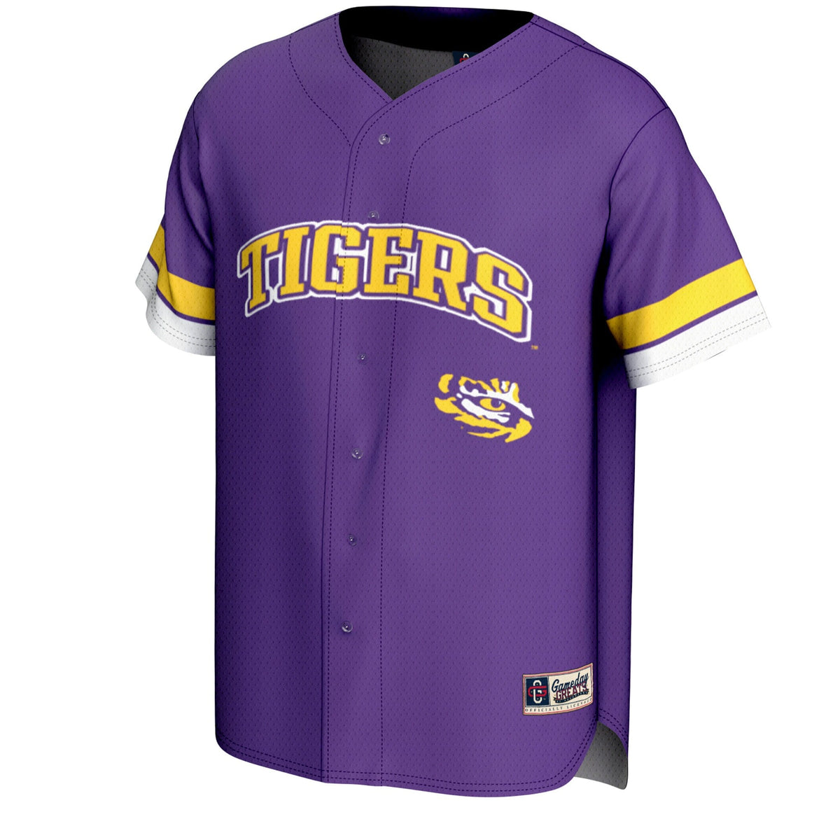LSU Tigers Spirit Baseball Jersey - Purple product image 3, provided for visual reference and product detail review