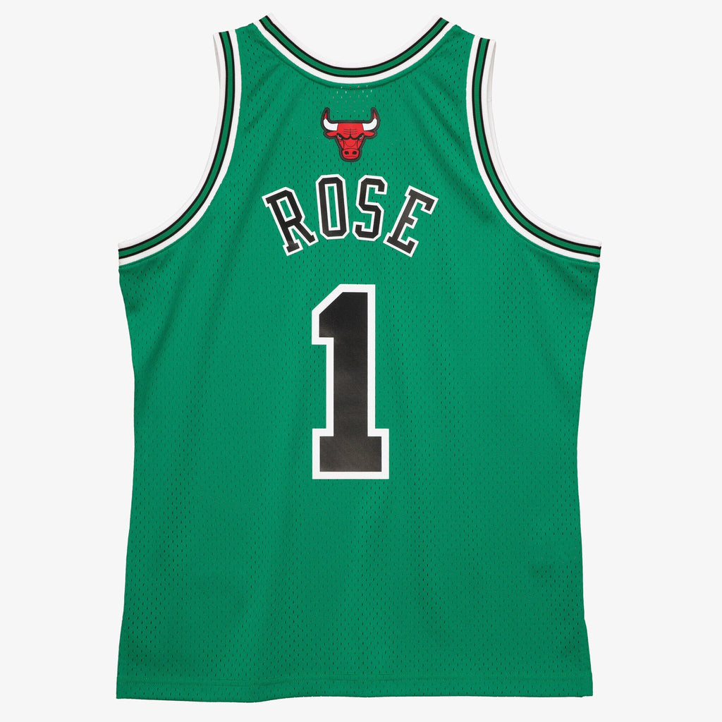 Chicago Bulls St Patrick's Day Swingman Jersey Derrick Rose 2008-09 product image 3, provided for visual reference and