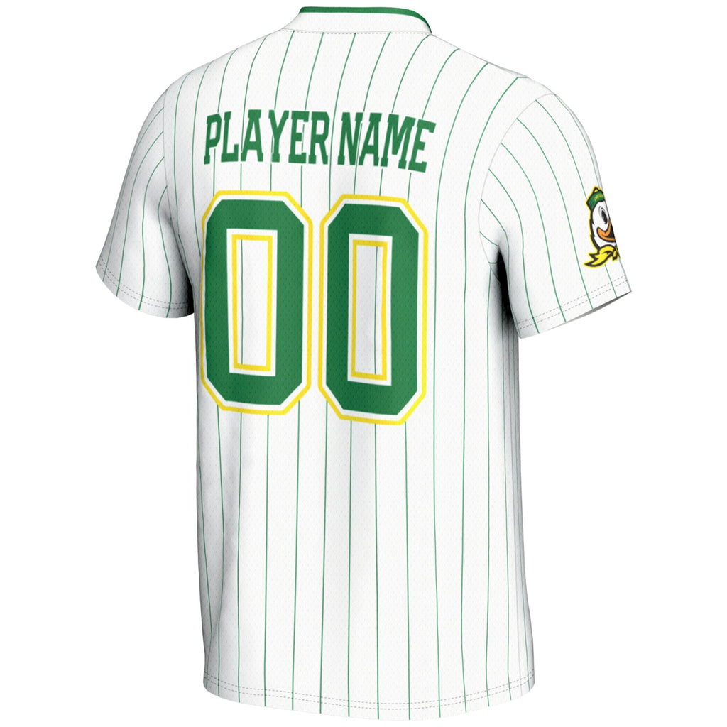 Oregon Ducks NIL Pick-A-Player Lightweight Softball Jersey - White product image 4, provided for visual reference and