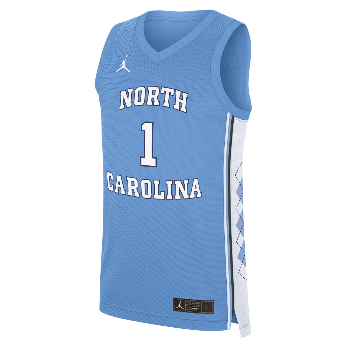 North Carolina Tar Heels Road Replica Basketball Jersey - Carolina Blue product image 3, provided for visual reference and