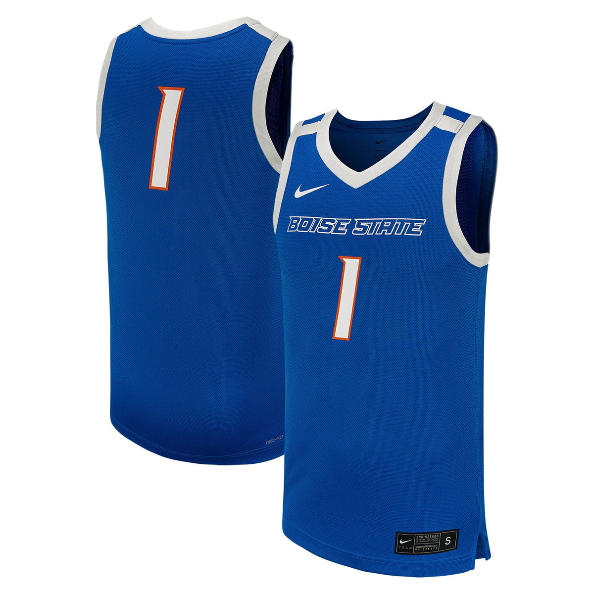 #1 Boise State Broncos Replica Basketball Jersey - Royal product image 2, provided for visual reference and product detail