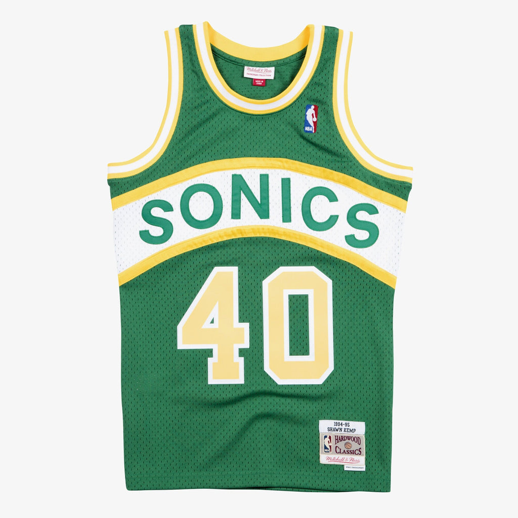 Seattle Supersonics Swingman Jersey Shawn Kemp 1994-95 product image 1, provided for visual reference and product detail