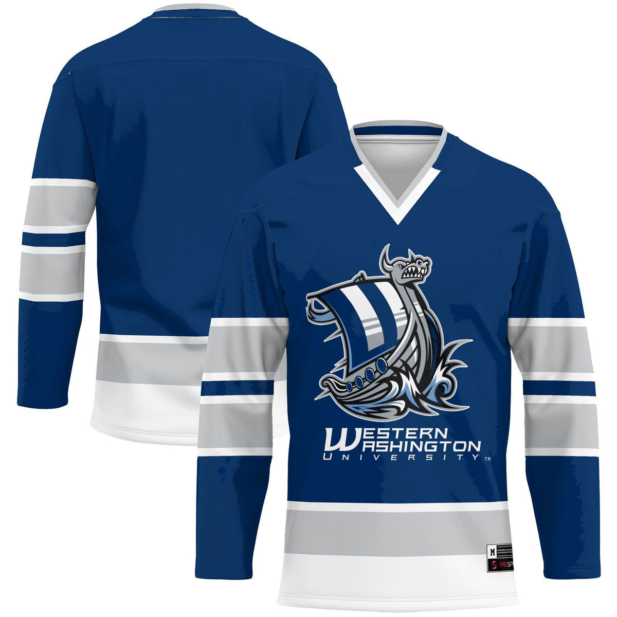 Western Washington Vikings Hockey Jersey - Navy product image 1, provided for visual reference and product detail review