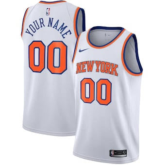 Your NAME any New York Knicks Official NBA NIKE Jersey white product image 1