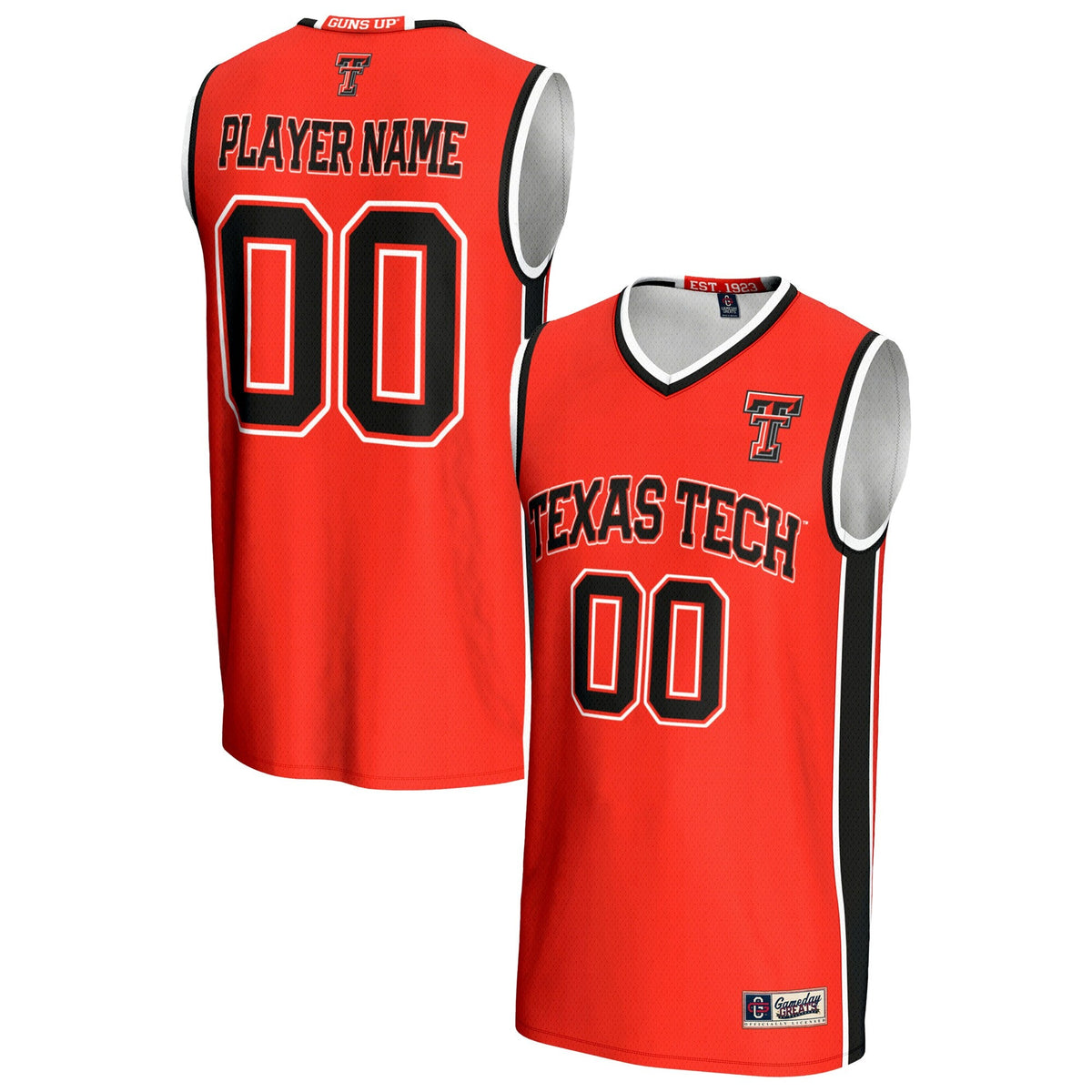 Texas Tech Red Raiders NIL Pick-A-Player Lightweight Basketball Jersey - Red product image 2, provided for visual reference