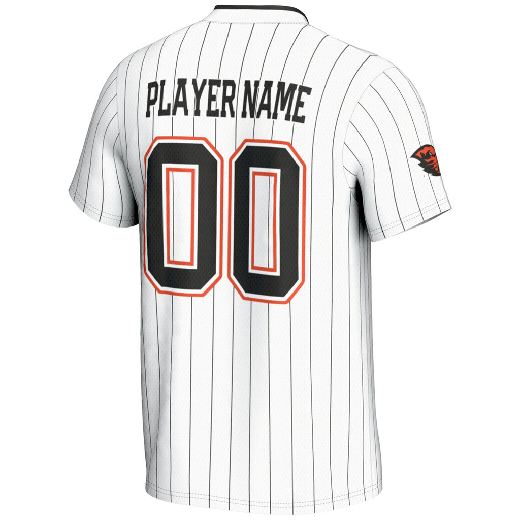 Oregon State Beavers NIL Pick-A-Player Lightweight Softball Jersey - White product image 4, provided for visual reference
