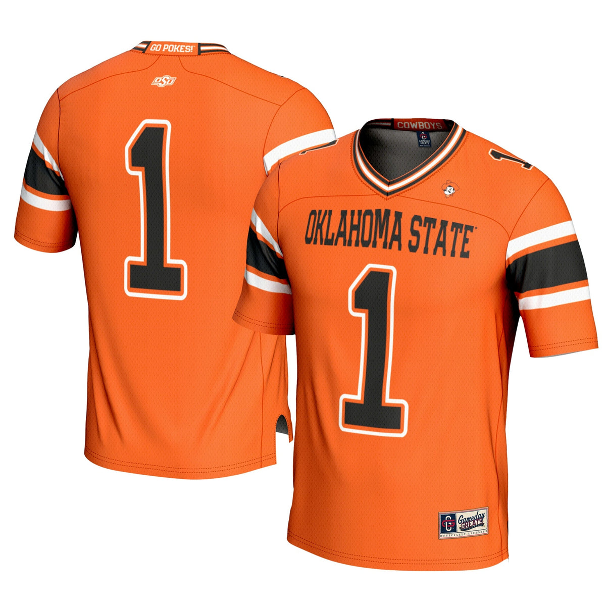 #1 Oklahoma State Cowboys Football Jersey - Orange product image 1, provided for visual reference and product detail review