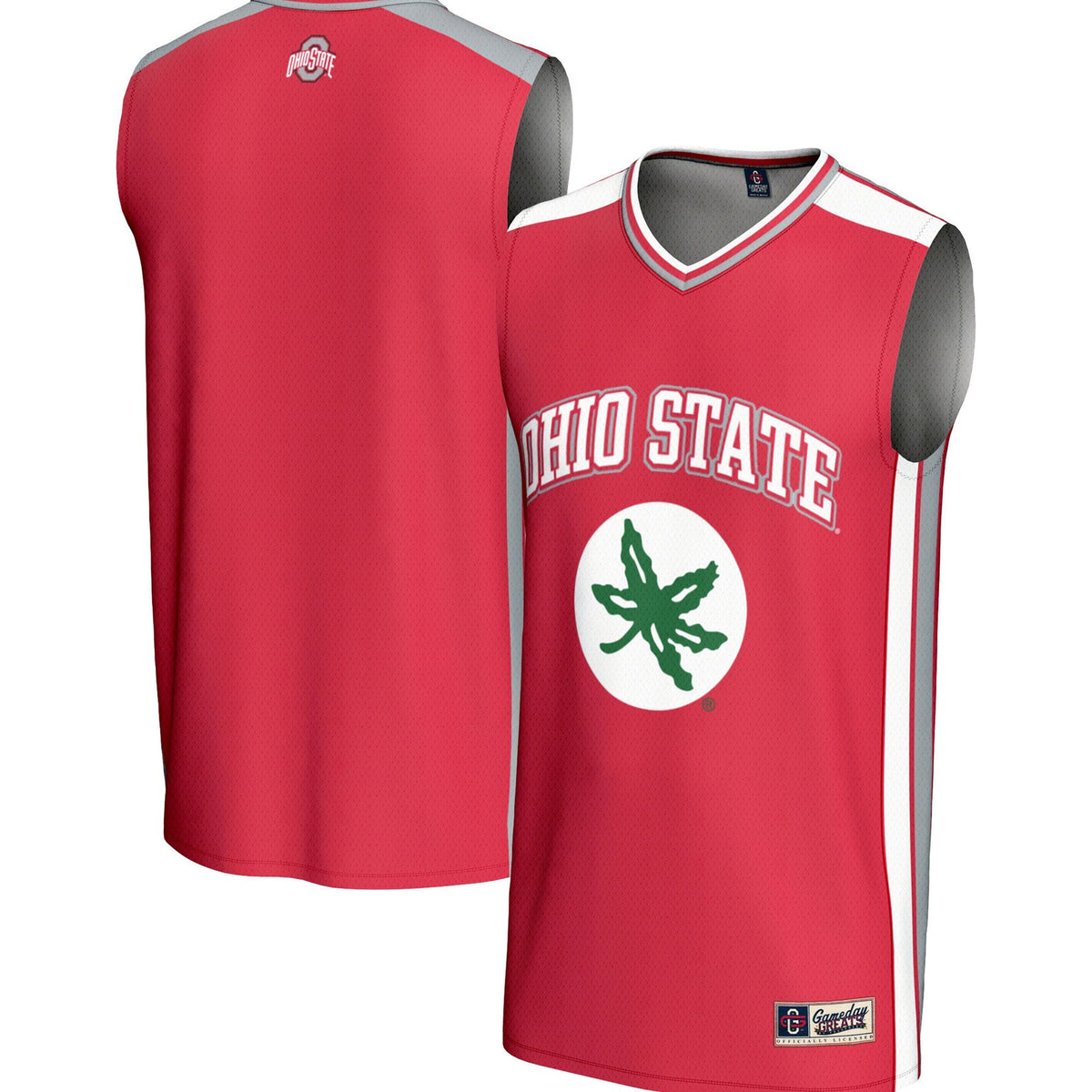 Ohio State Buckeyes Spirit Basketball Jersey - Scarlet product image 2, provided for visual reference and product detail