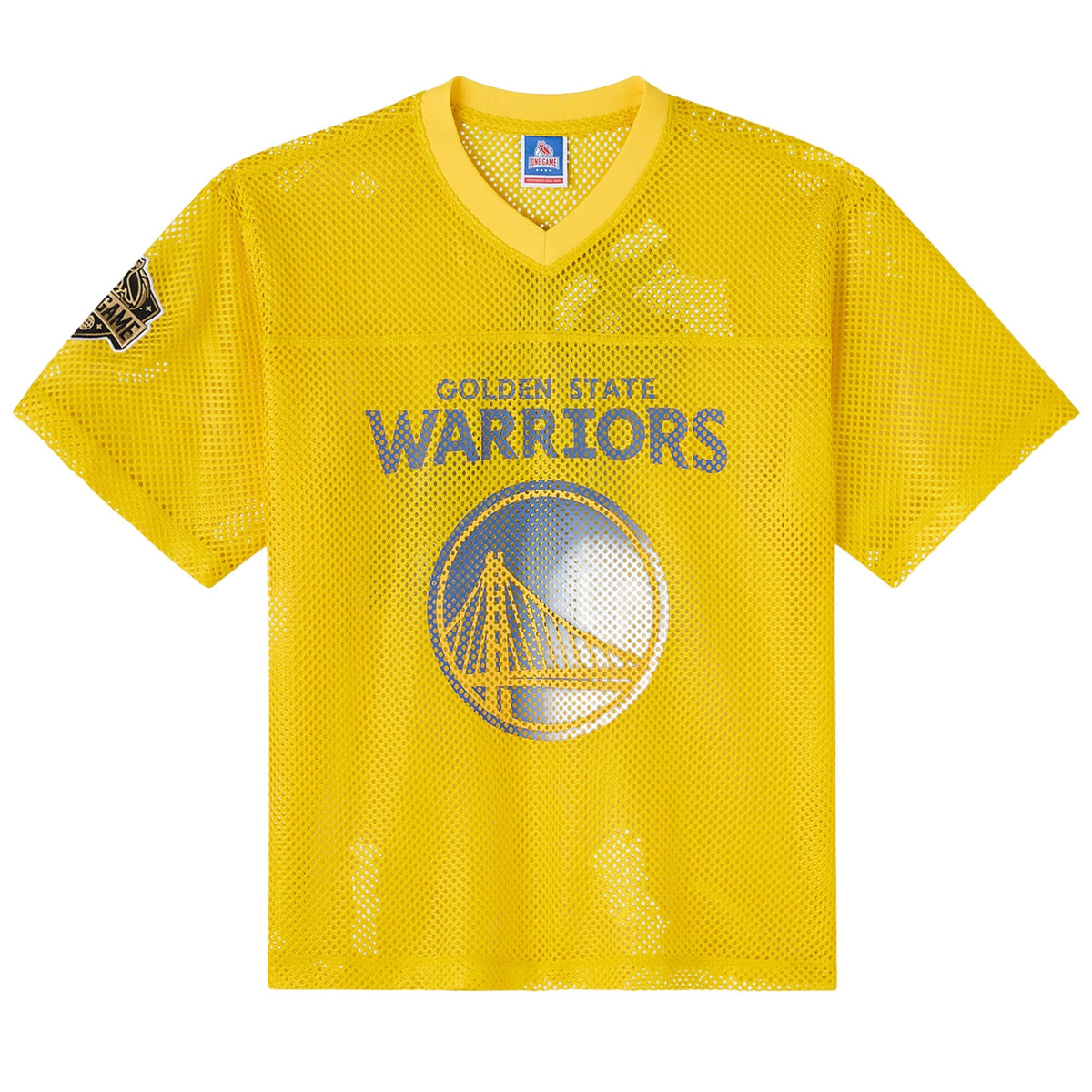 Golden State Warriors X OVO Mesh Football Jersey product image 3, provided for visual reference and product detail review