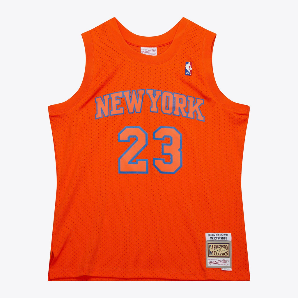 New York Knicks Marcus Camby 2012 Day Authentic Jersey - Orange product image 3, provided for visual reference and product