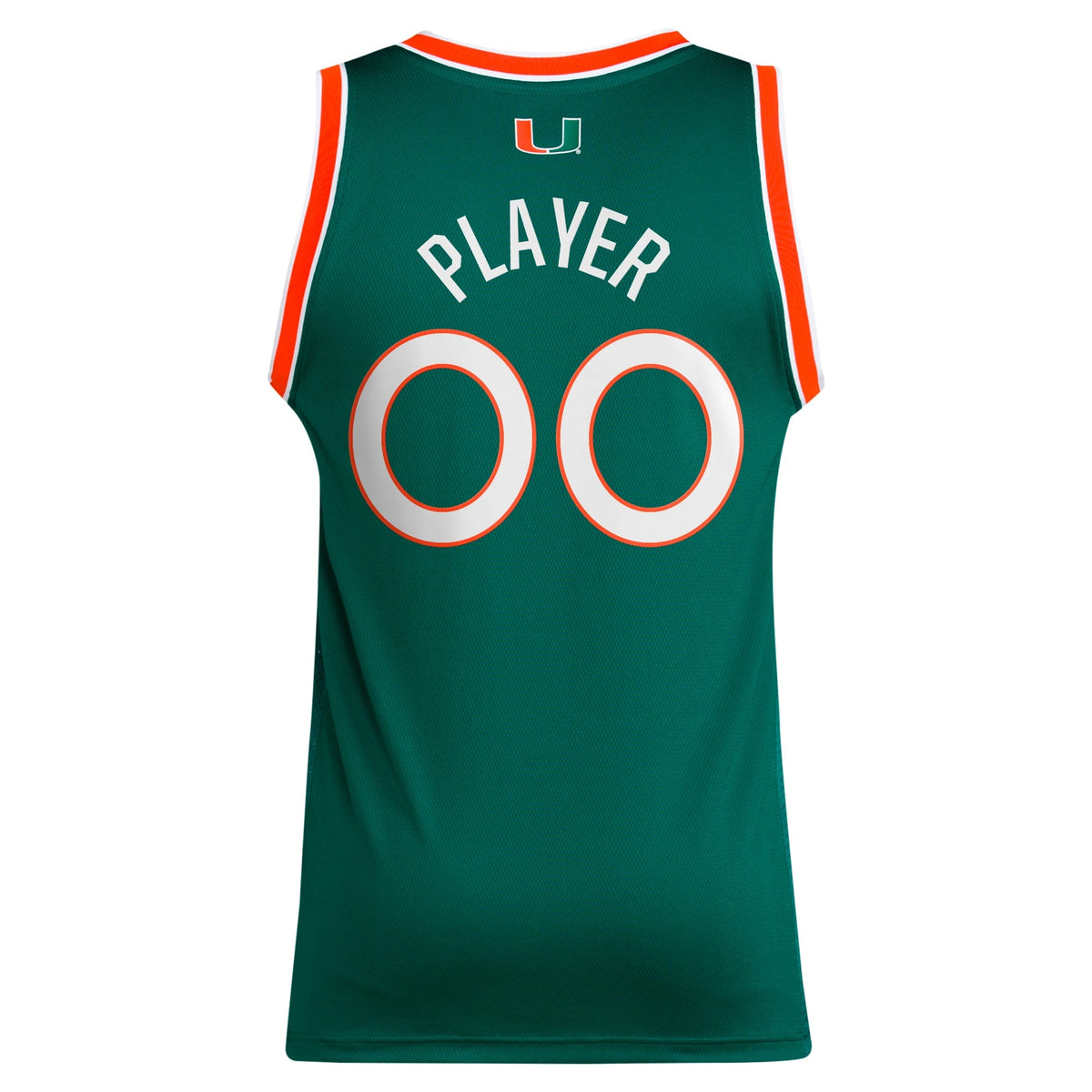 Miami Hurricanes NIL Pick-A-Player Basketball Jersey - Green product image 4, provided for visual reference and product