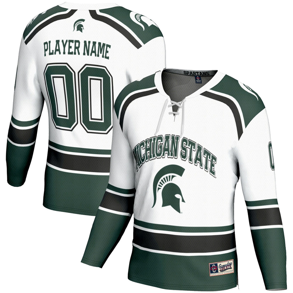 Michigan State Spartans Ice Hockey NIL Pick-A-Player Jersey - White product image 2, provided for visual reference and