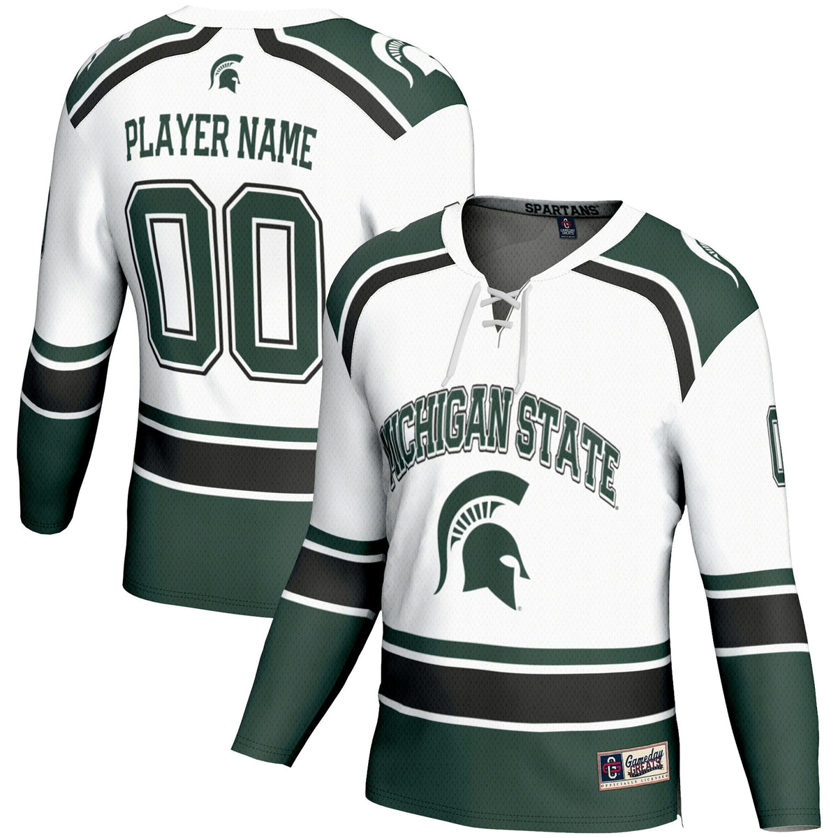 Michigan State Spartans Ice Hockey NIL Pick-A-Player Jersey - White product image 2, provided for visual reference and