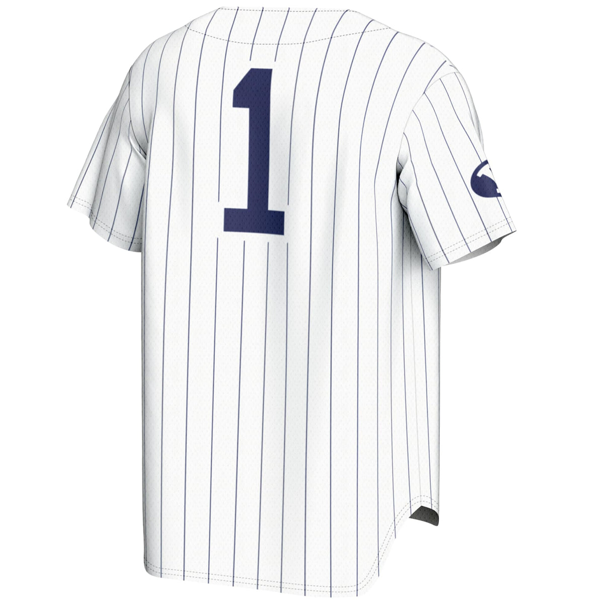 #1 BYU Cougars Lightweight Baseball Jersey - White product image 4, provided for visual reference and product detail review