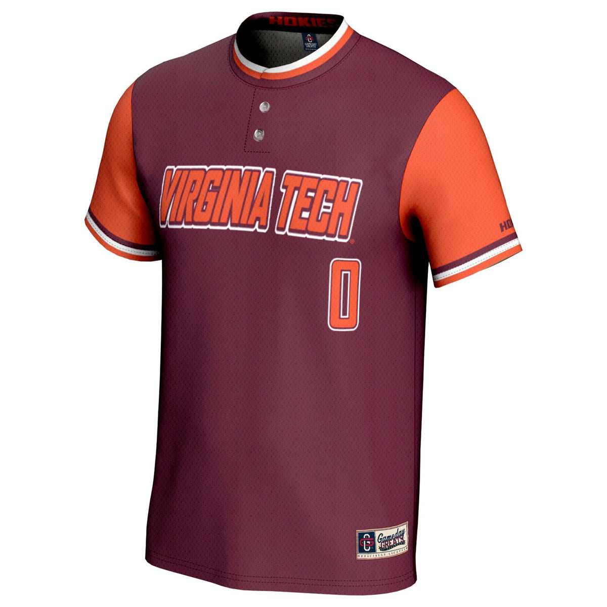 #0 Virginia Tech Hokies Softball Fashion Jersey - Maroon product image 3, provided for visual reference and product detail