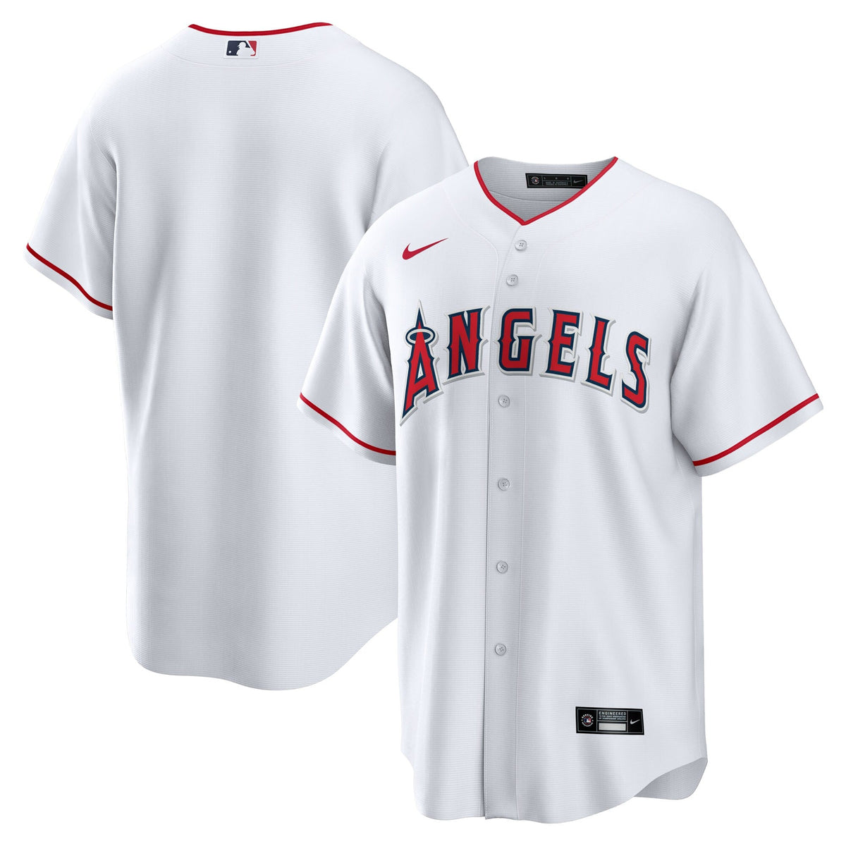 Los Angeles Angels White Home Big & Tall Replica Jersey product image 1, provided for visual reference and product detail