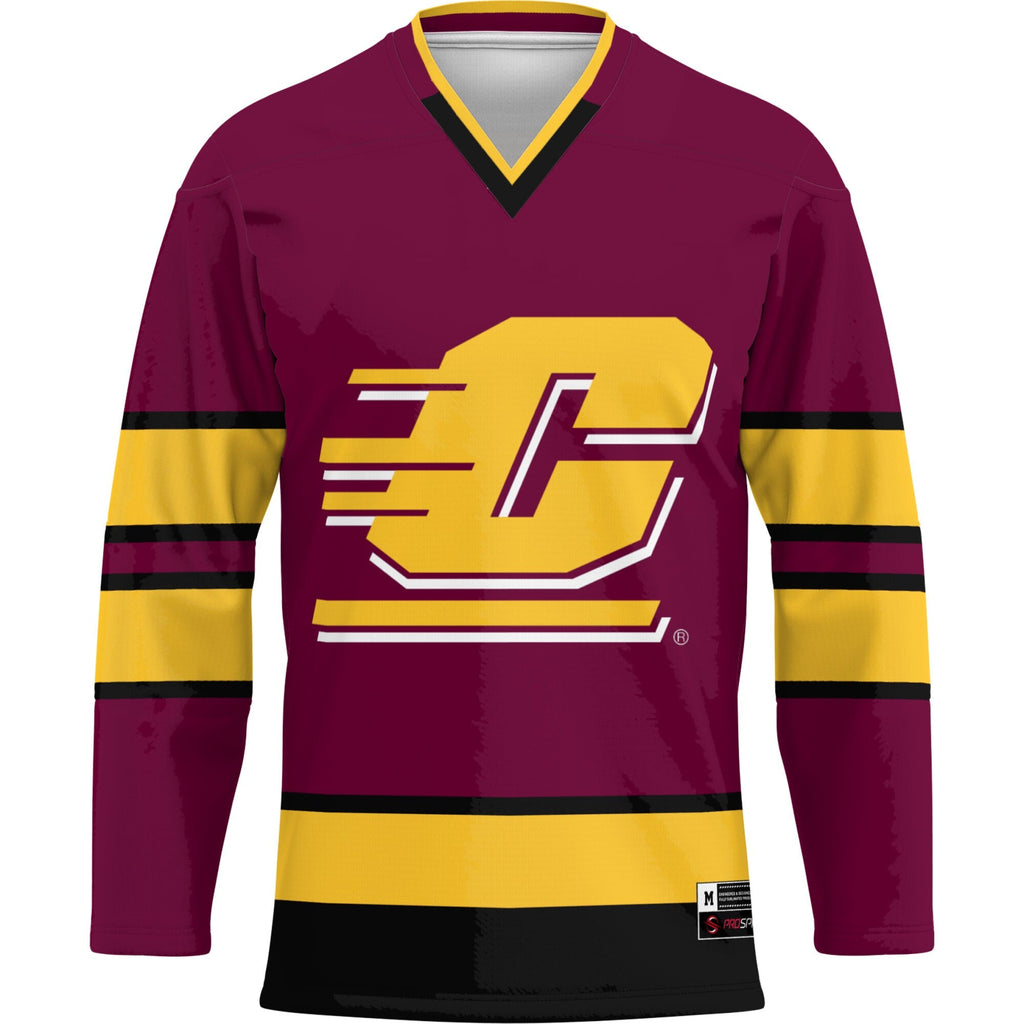 Central Michigan Chippewas Hockey Jersey - Maroon product image 3, provided for visual reference and product detail review