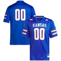 #00 Kansas Jayhawks Premier Football Jersey - Royal product image 1, provided for visual reference and product detail review