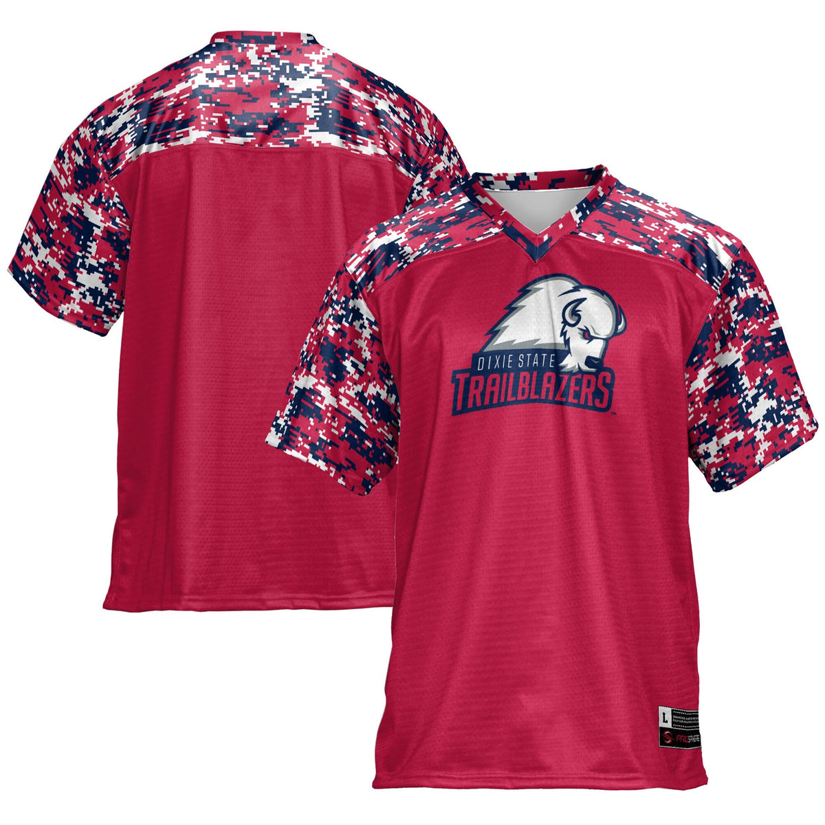 Utah Tech Trailblazers Football Jersey - Red product image 1, provided for visual reference and product detail review