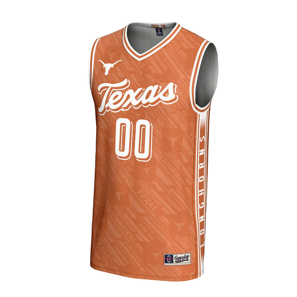 Texas Longhorns NIL Pick-A-Player Basketball Highlight Print Lightweight Jersey - Texas Orange product image 3, provided for