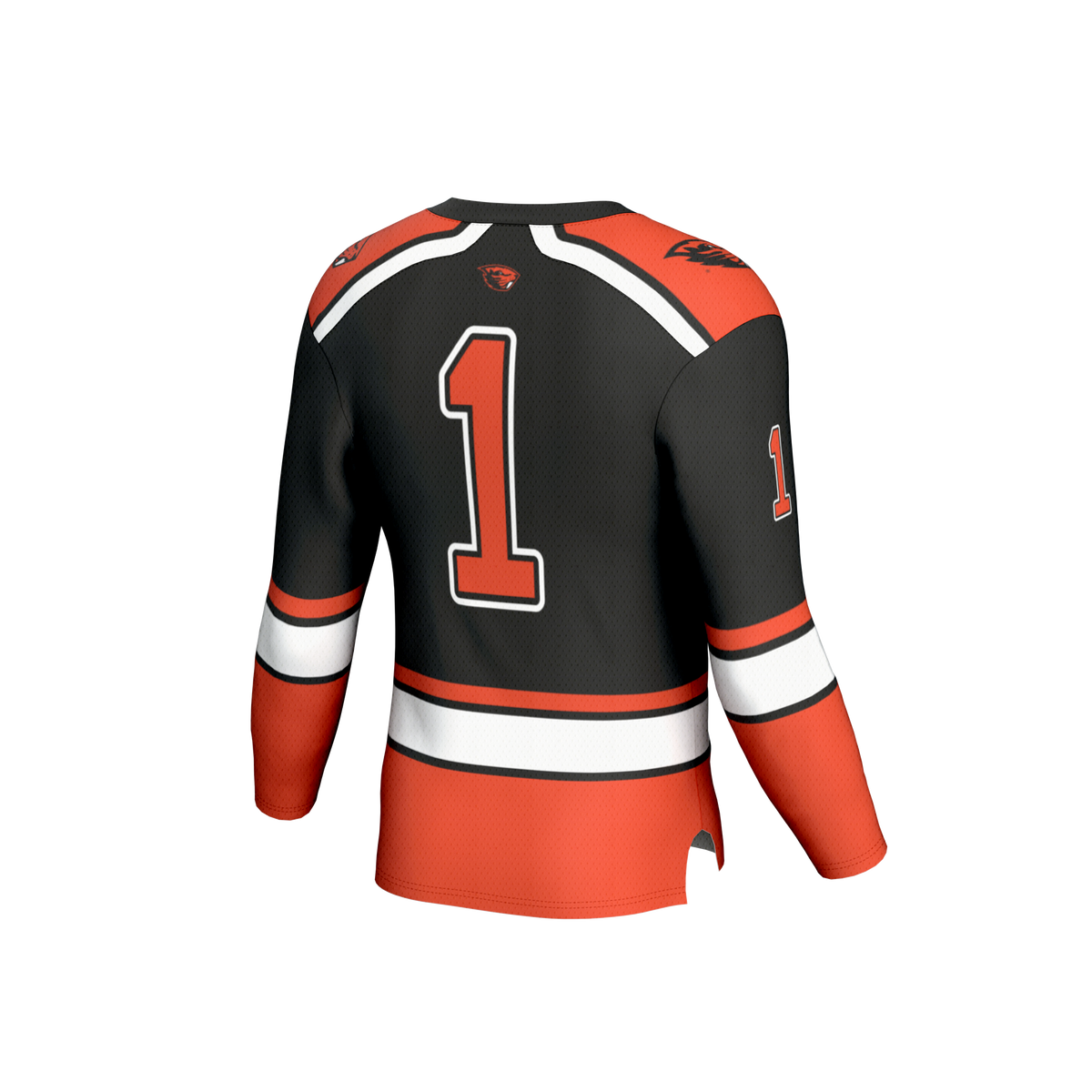 #1 Oregon State Beavers Lightweight Hockey Fashion Jersey - Black product image 4, provided for visual reference and product