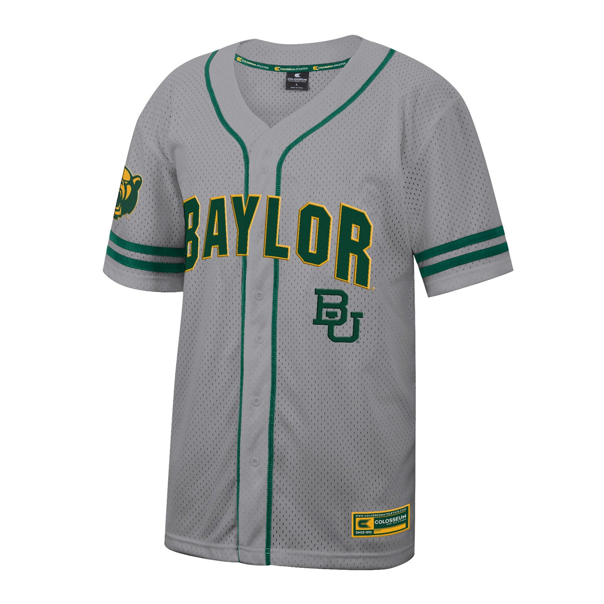 Baylor Bears Free Spirited Baseball Jersey - Gray product image 3, provided for visual reference and product detail review