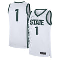 #1 Michigan State Spartans Home Replica Jersey - White product image 1, provided for visual reference and product detail