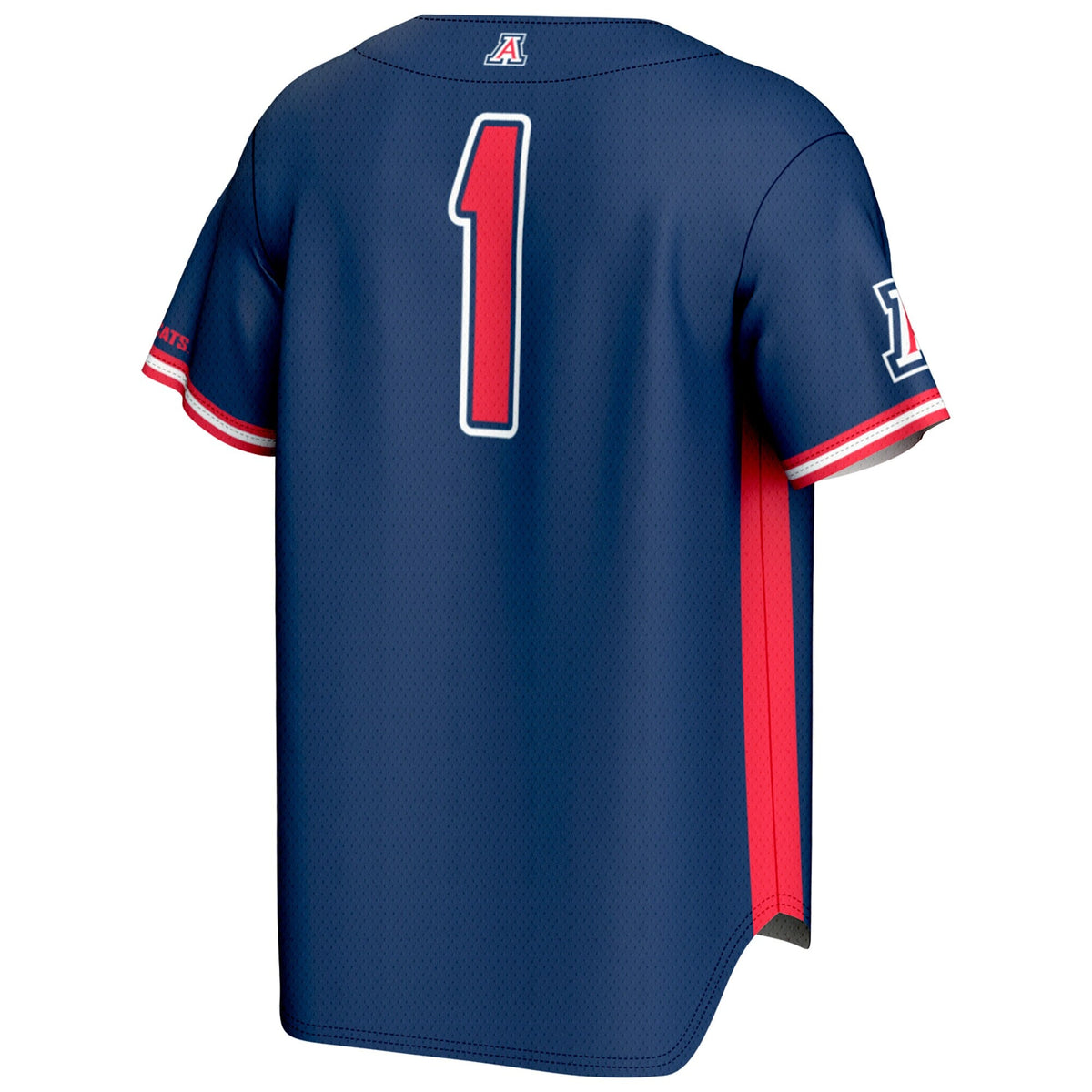 #1 Arizona Wildcats Lightweight Baseball Fashion Jersey - Navy product image 4, provided for visual reference and product