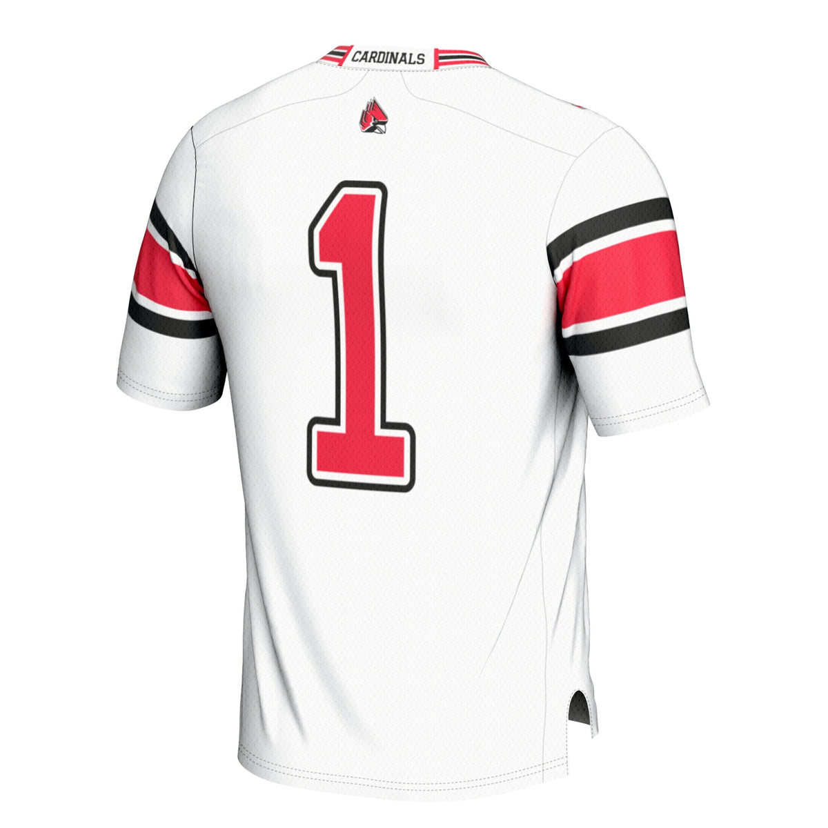 #1 Ball State Cardinals Football Jersey - White product image 4, provided for visual reference and product detail review