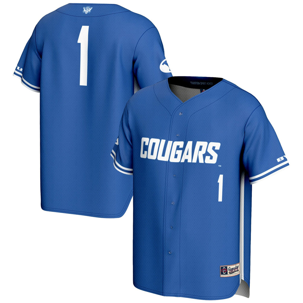#1 BYU Cougars Lightweight Baseball Jersey - Royal product image 2, provided for visual reference and product detail review