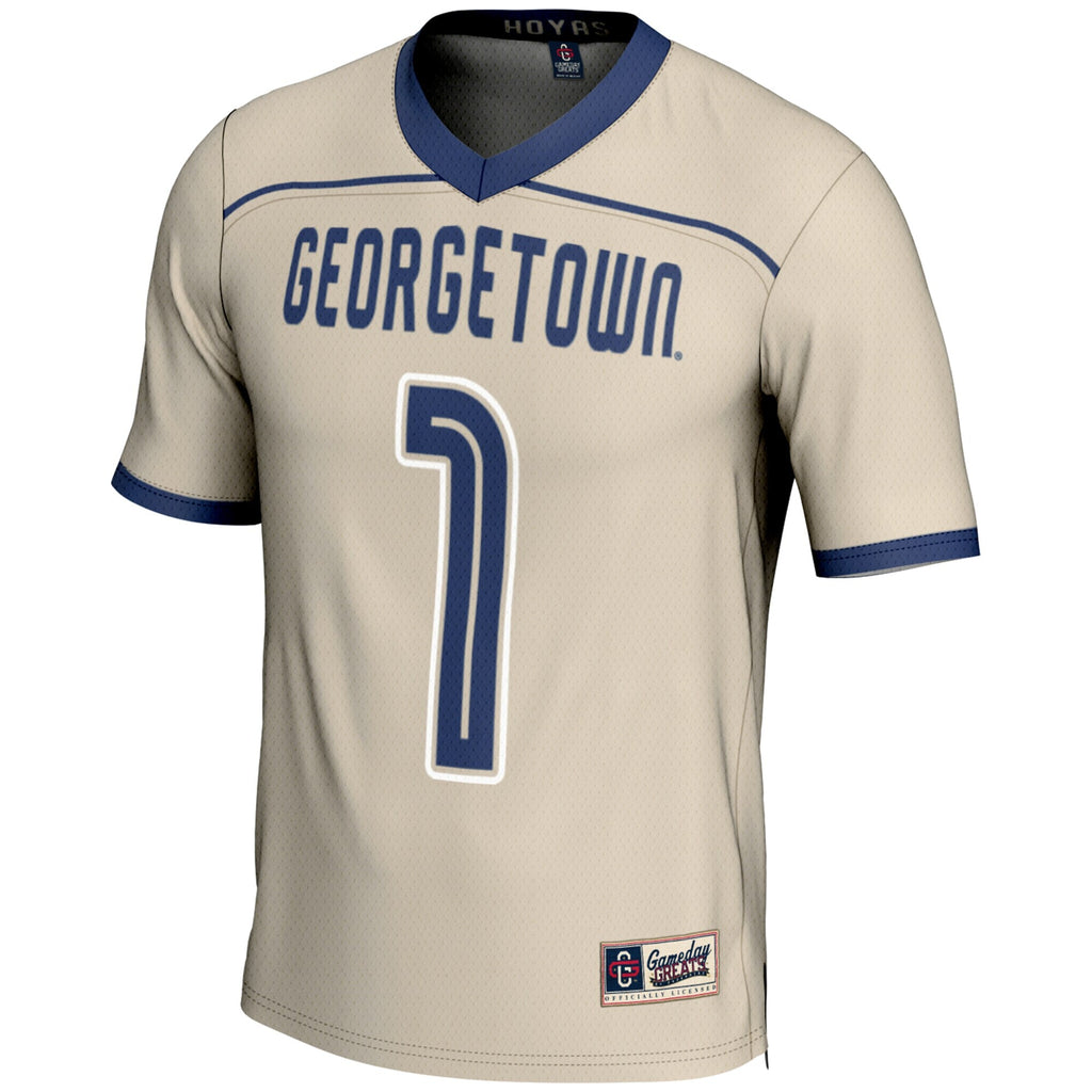 Georgetown Hoyas #1 Lightweight Lacrosse Jersey - Gray product image 3, provided for visual reference and product detail