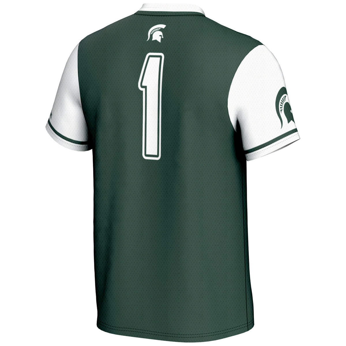 #1 Michigan State Spartans Lightweight Softball Jersey - Green product image 4, provided for visual reference and product