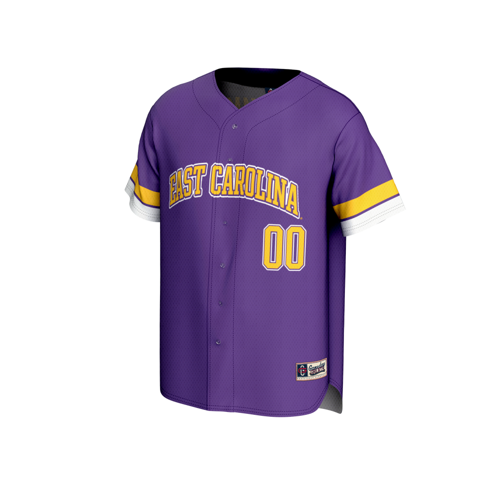 ECU Pirates NIL Pick-A-Player Lightweight Baseball Jersey - Purple product image 3, provided for visual reference and